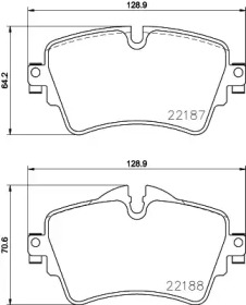 HELLA PAGID 8db355023091 -  Комплект тормозных колодок, дисковый тормоз